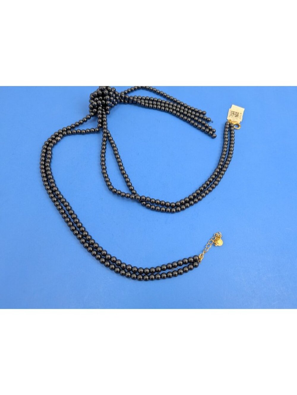 Charter Club Beaded Black Faux Pearl Necklace Jewelry Accessory